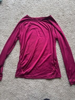 tek gear Women's Long-Sleeve Maternity Top in Raspberry